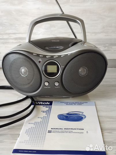 Магнитола, магнитофон Vitek VT-3451 CD/MP3 + радио