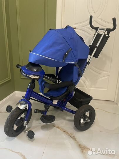 Детский велосипед трехколесный с ручкой
