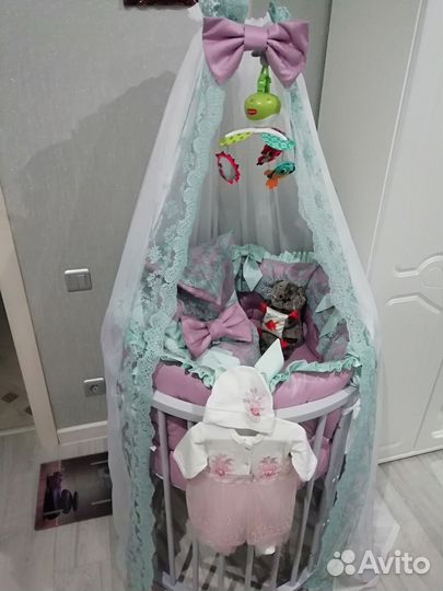 Бортики комплект с балдахином и конвертом