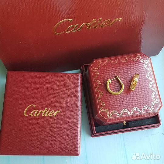 Серьги в стиле Cartier Love