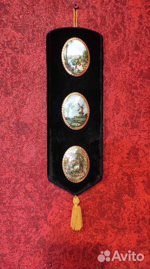 Панно Countess. Фарфор, Бархат, Англия, 70е