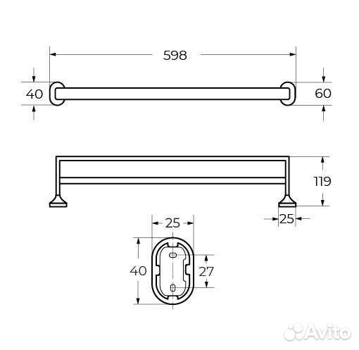 Полотенцедержатель Art&Max Ovale AM-E-4048B