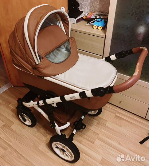 Коляска 2 в 1 эко кожа
