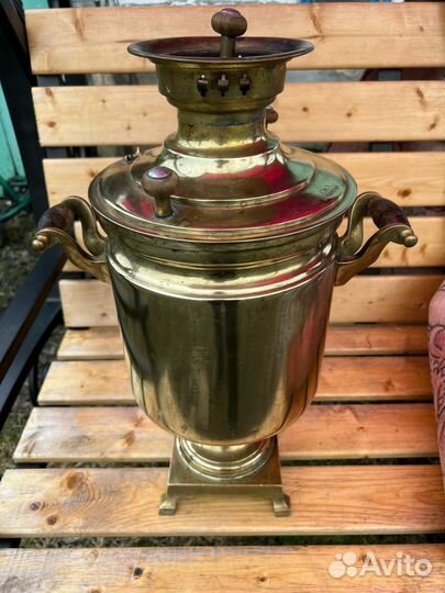 Самовар на дровах медный