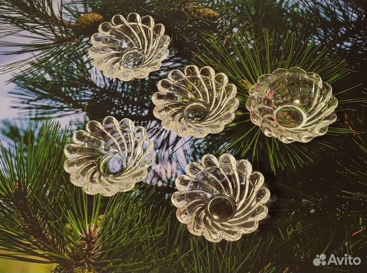 Хрусталь розетки 7 см диаметр, цена за 5 штук