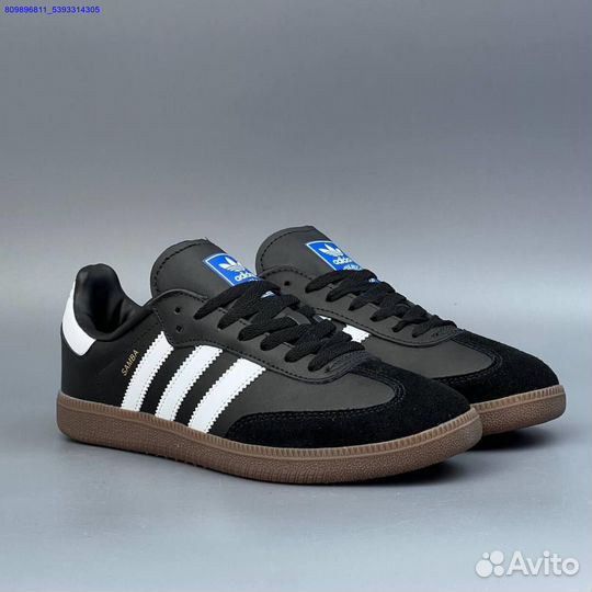 Кроссовки Adidas Samba Black (Арт.89486)