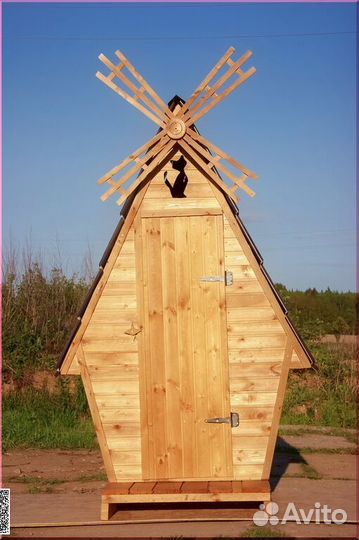 Дачный туалет деревянный ACC337