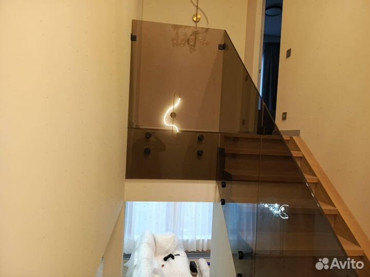 Перила для лестницы стеклянные ограждения