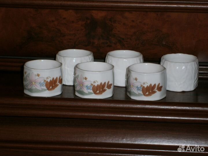 6 колец для салфеток Фарфор Wedgwood Coalport Анг