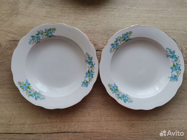 Дулево тарелки СССР 1989 г Незабудки