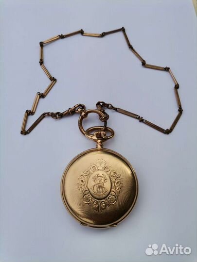 Старинные золотые карманные часы