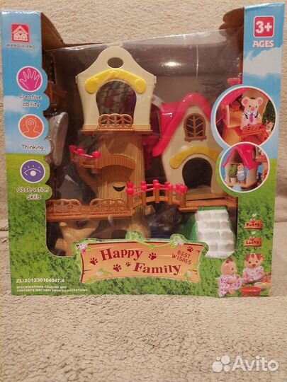 Новый Детский игрушечный домик Happy Family