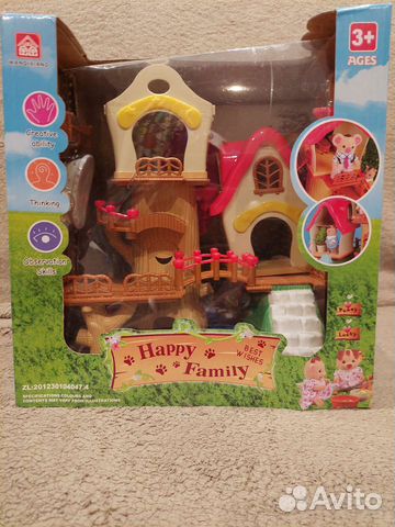 Новый Детский игрушечный домик Happy Family