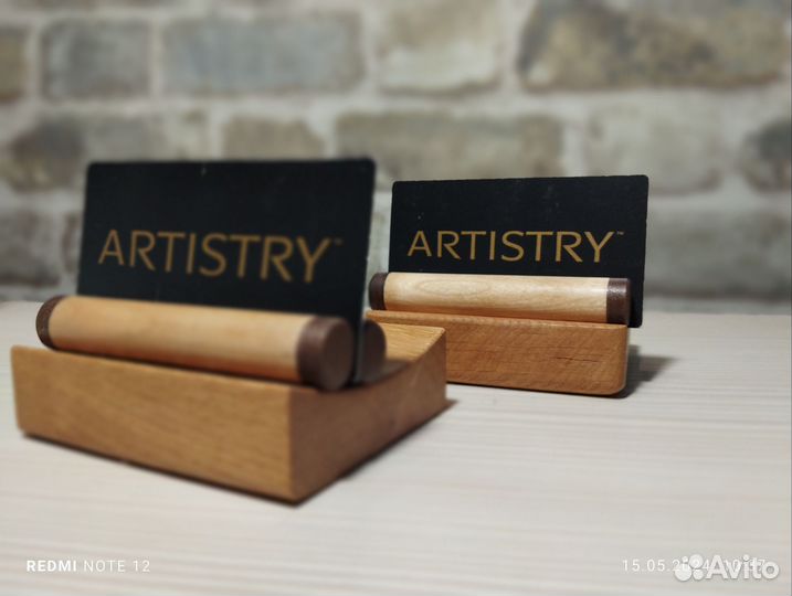 Визитница/держатель из дерева с магнитами