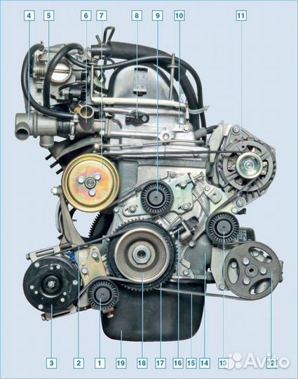 Шив помпы уменьшенный с ремнем LADA Niva Travel