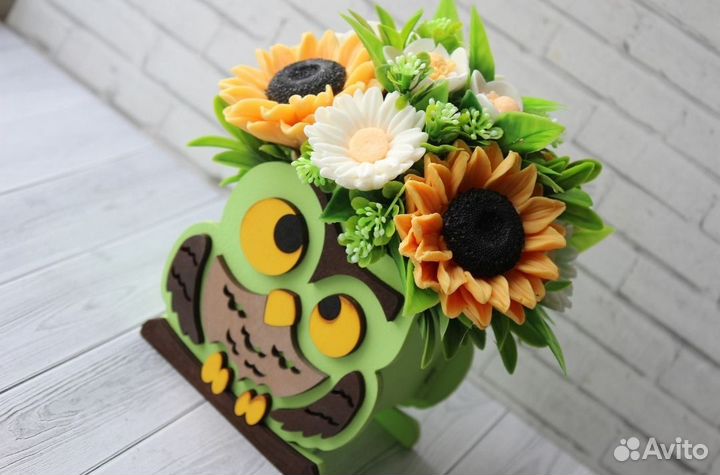 Букет на 1 сентября из мыла