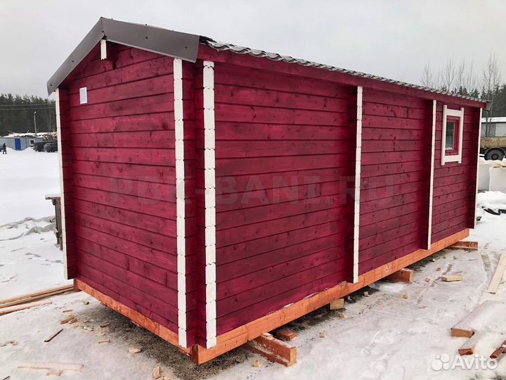 Баня из сухого бруса Дарьяна 6м