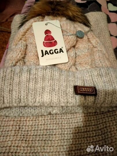 Комплект шапка и снуд женский