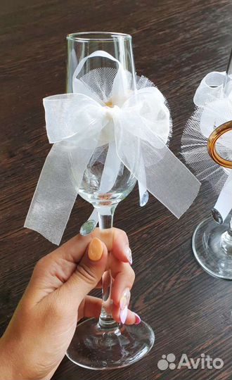 Бокалы молодожёнов на свадьбу