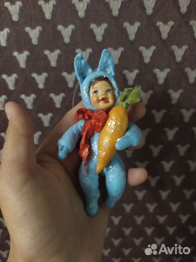 Ватная игрушка зайчик