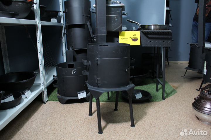 Надежная Печь для Казана с трубой (Толщина 3мм)