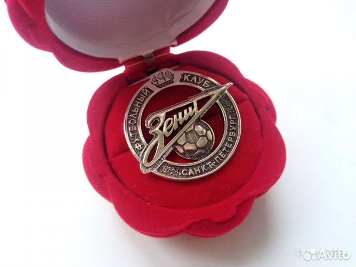 Знак, значок серебро 925. Зенит. Футбольный клуб