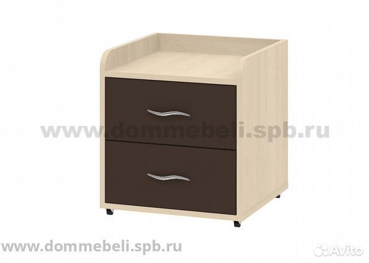 Тумба выкатная 24 Дельта дуб молочный/дуб молочный