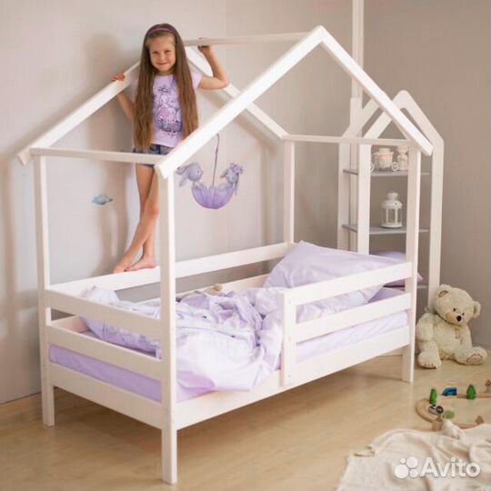 Кроватка MY place из массива от 2х лет с бортикомТ