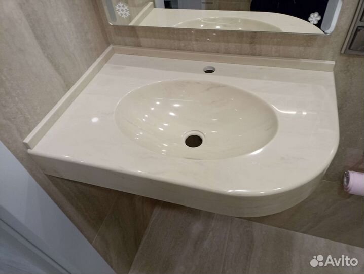 Изготовление и ремонт столешниц из акрилового (иск