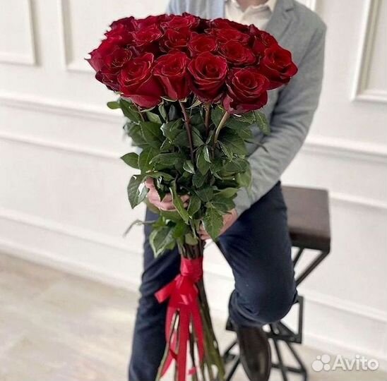 Длинные высокие розы 110 150 160 180 200 см