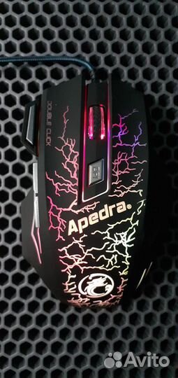 Игровая 3D мышь Apedra A7 Подсветка 7 кнопок Новая