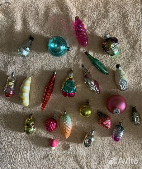 Елочные игрушки СССР одним лотом, винтаж