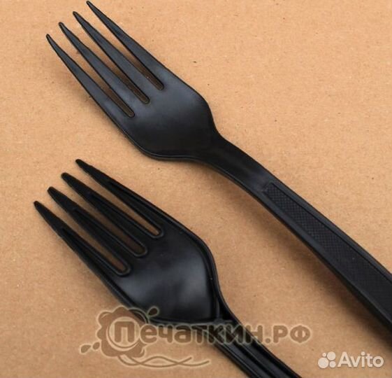 Вилки черные из кукурузного крахмала