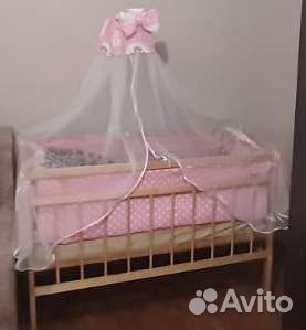 Балдахин с держателем в детскую кроватку