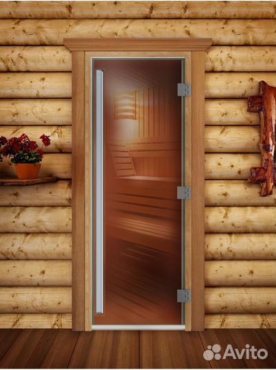 Дверь для сауны Door Wood Престиж 800х1900 бронза