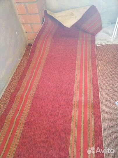 Красная ковровая дорожка СССР б/у палас