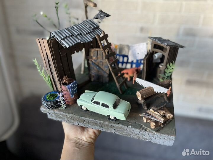 Макет поделка деревенский дворик