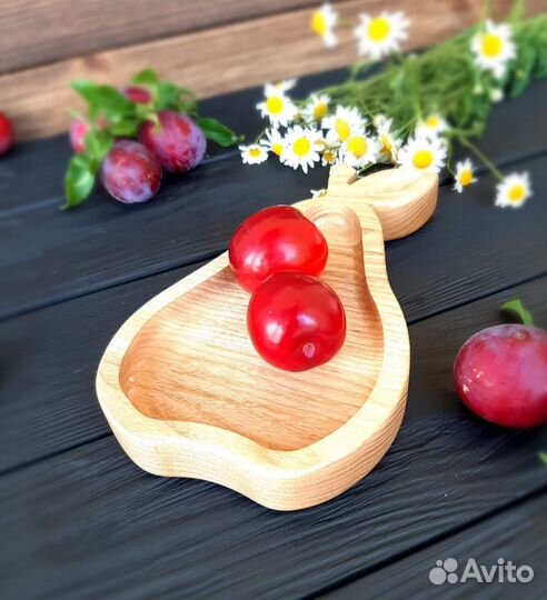 Детская тарелка деревянная 