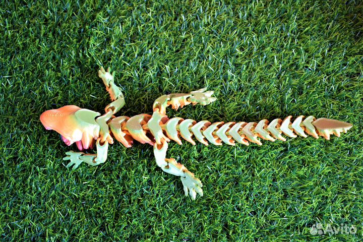 Дракоша Радужный, подвижный, Антистресс игрушка