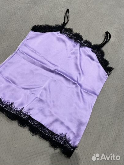 Шелковый топ, майка в бельевом стиле