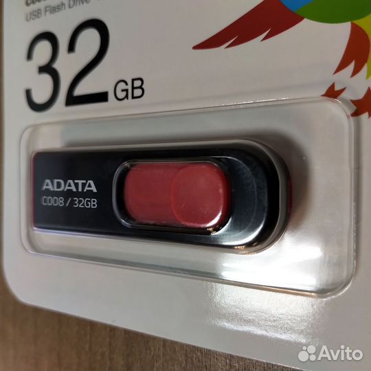 Флэшка 32Gb USB 2.0 выдвижная AC008-32G-RKD