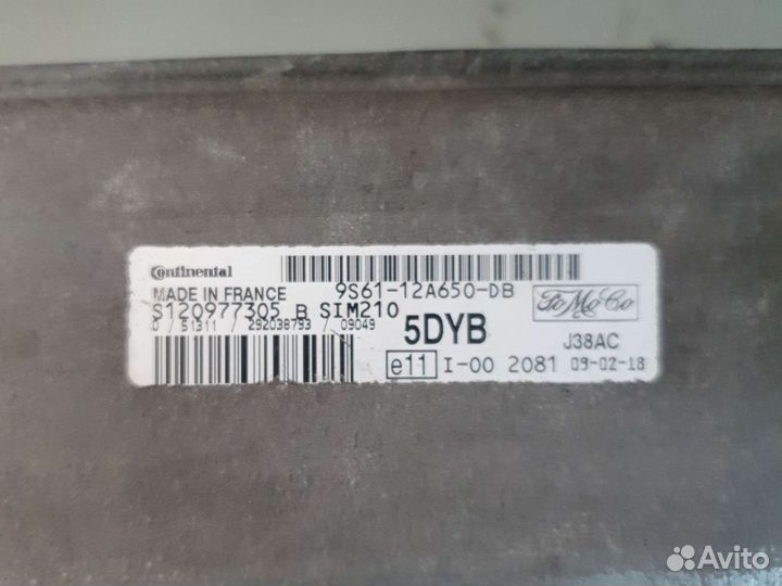 Эбу блок управления двигателем ford fusion 1.6 мкп