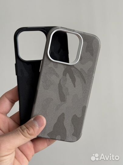 Чехол на iPhone 16 Pro/ 16 Pro Max кожаный MagSafe