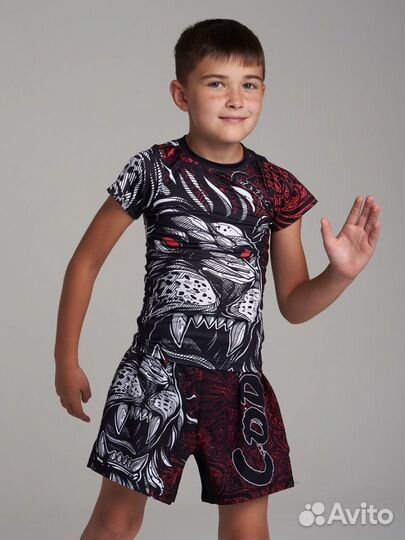 Рашгард детский с коротким рукавом для мма cody LU