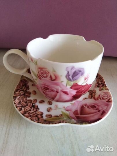 Чашки с блюдцем 6штук