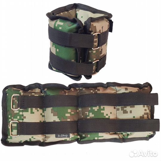 Утяжелители 6 кг (2х3,0кг) (нейлон) (камуфляж)