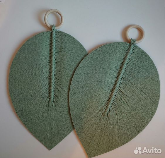 Панно лист макраме