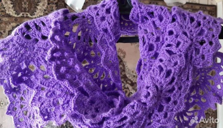 Палантин, шарфик крючком