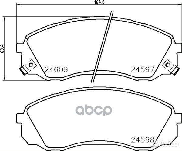 Колодки тормозные дисковые перед NP6005 NIS