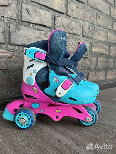 Роликовые коньки детские раздвижные